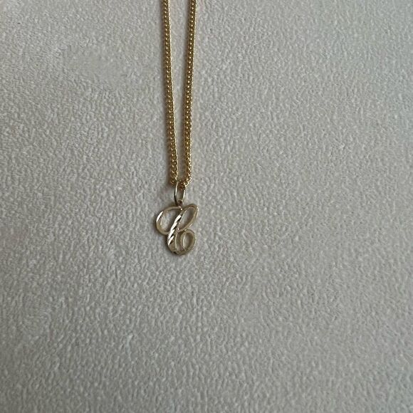 14k Real Gold Initial "C" Pendant | Charm- Real 14k Gold Letter "C" Pendant - Picture 15 of 15